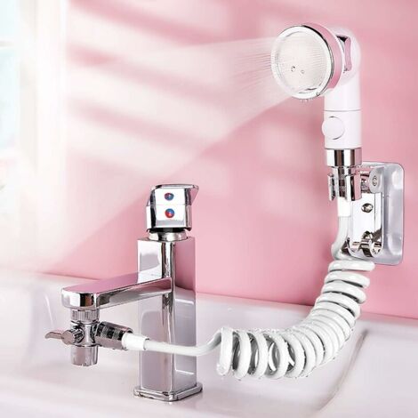 Shower Head Sink, Telescopic Hose Hand Shower for Bidet Shower Head Wall Mounted Sink, Shower Head Water Saving Perfect for Washing Hair or Cleaning the Sink (1/5)