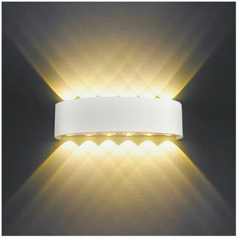 Indoor Wall Light LED 12W White Modern Wall Lamp, IP65 waterproof ...