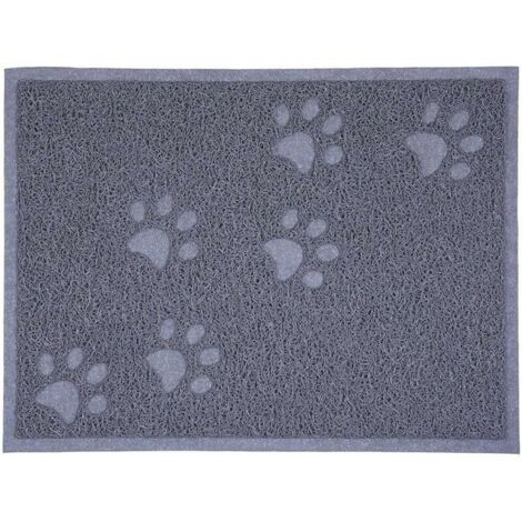 Pet Food Mat for Dogs and Cats Waterproof Non-Slip Pet Feeding mat bowl mat (Small(40x30cm), Grey) (1/5)
