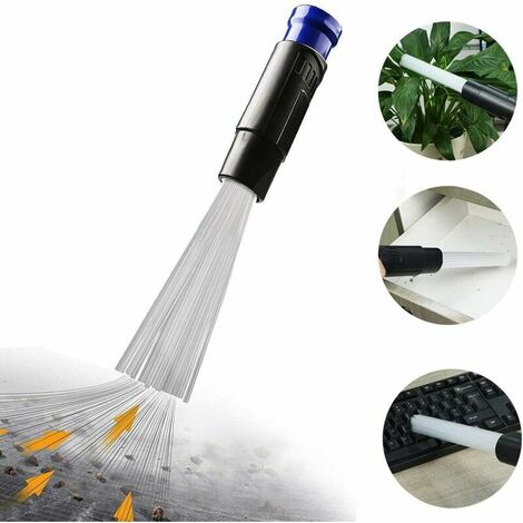 Dusty brush clean vacuum cleaner brush straw vacuum cleaner Accessories Flexible Tube Cleaning Tool with 30 flexible straws for Car, Corners, Pets, Drawers, Air Vents, Home (Blue) (1/5)