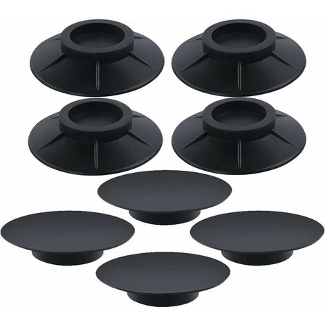 8Pcs Anti-Vibration Pads for Washing Machine, Dryer Rubber Drum Washing Machine Pads (10cm, Black) (1/5)