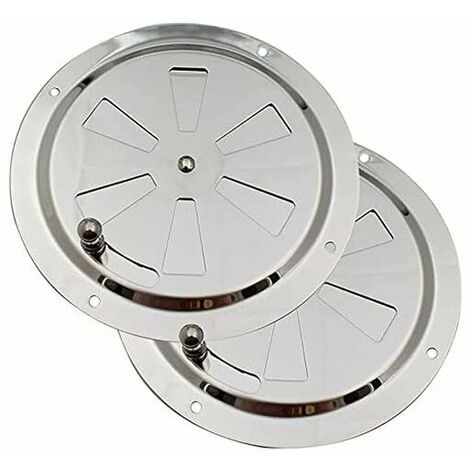 Round Ventilation Grille, 125mm Stainless Steel Air Grille Duct Mosquito Net Exhaust Grille Incoming Air Exhaust Air Ventilation Adjustable Shutters and Mosquito Net (1/5)