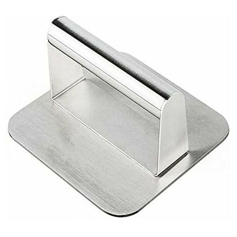 Stainless Steel Burger Press 5.5 Inch Square Burger Smasher, Professional BBQ Accessory Set, Grill Press Perfect (1/5)
