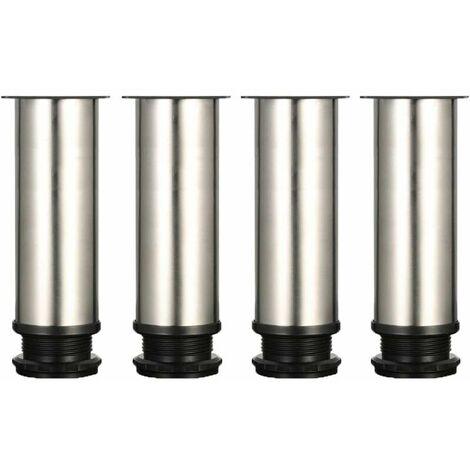4 Adjustable Legs 150mm Height thicken cabinet legs Table legs Furniture legs, Brushed stainless steel, Adjustable height 0-15mm Come with stainless steel screws