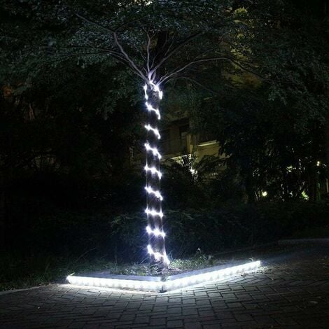 Solar Garden Lights, Outdoor Rope Lights, Waterproof 12m 100 LED 8 Twinkling Modes Fairy Lights, Decorative Lighting String Lights for Home, Gazebo, Patio, Lawn, Wedding Ornament (White) [Energy Class