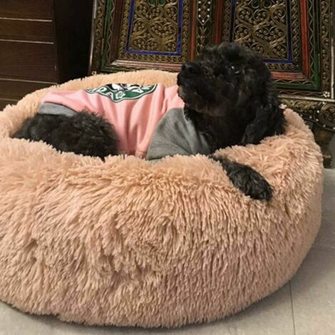 Cat Bed Dog Bed Round Soft Pet Bed Donut Dog Bed Nest Deep Sleep Pet Thick Mattress Dog Bed Suitable for Cat Puppies Kitten Small Pets --- 60CM