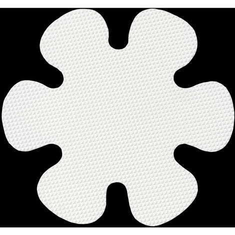 20PCS Flower Shape Non-Slip Safety Shower Treads PEVA Non Slip Stickers for Tubs Bath Diameter10cm(White) (1/5)