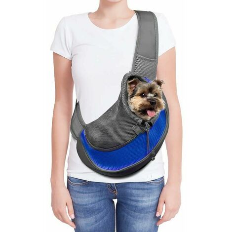 Pet Carrier - Hands Free Carrier Bag for Puppy Small Dog Cat Carrier Bag Breathable Mesh Carry Bag for Travel, Walk, Subway, - Blue (1/5)