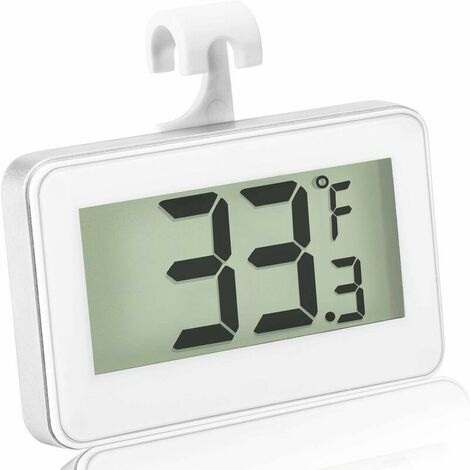 Reco.ukigerator Thermometer Digital co.ukeezer Thermometer Room co.ukidge Thermometer LCD Display Waterproof co.ukeezer Thermometer with Hook for Temperature Reading (1White) (1/5)