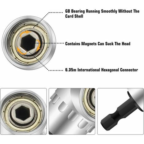 2 Piece Right Angle Drills Angled Adapter Driver and Screwdriver Drill ...