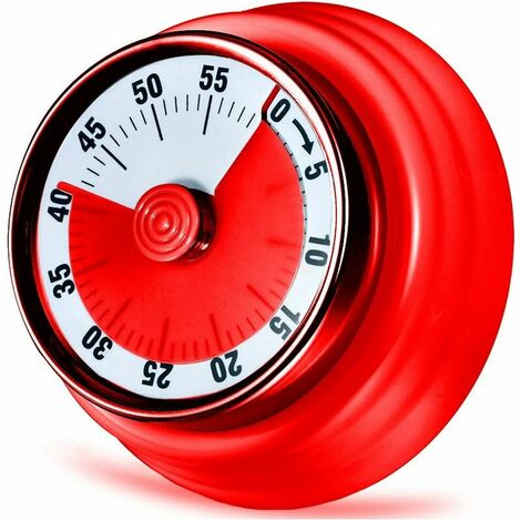 Kitchen Timer, 60 minutes Mechanical Magnetic No Batteries Required Countdown Timer Kitchen Clock with 72DB Alarm Tone (1/5)
