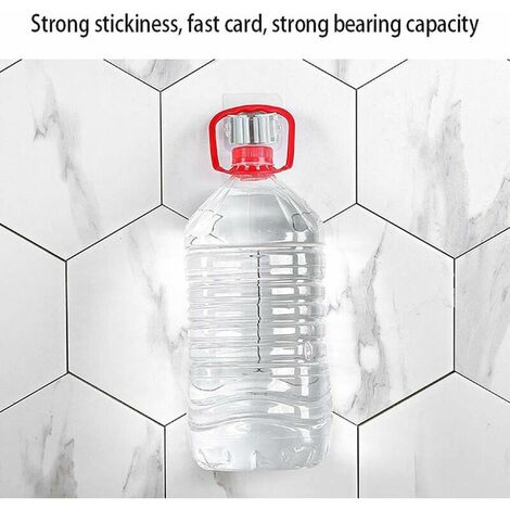 Wall-mounted broom clips, wall-mounted broom holders Wall-mounted broom clips, self-adhesive broom clips, wall-mounted non-marking glue sticks, firm and non-punched. Suitable for bathrooms and toilets