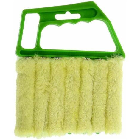 Venetian Blind Brush, Venetian Blind Cleaning Brush Removable and washable Microfiber Cleaning Brush slat Dust Cleaner Air Conditioner Dirt Clean Tool 3pcs Green (1/5)
