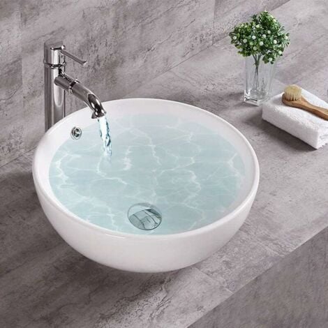 Basin Sink Waste, Waste Slotted Basin Sink, Pop Up Basin Sink Waste, Copper Unslotted Pop Up Sprung Plug Basin Sink Without Overflow for Bathroom, Washbasin, Sink Basin (Chrome) - Style D