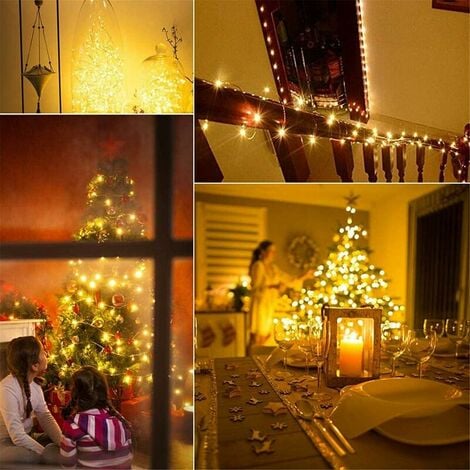 Solar Fairy Lights Outdoor Waterproof, 20LED Solar Garden Lights, 8 Mode 5M  Indoor/Outdoor Solar String Lights for Garden Patio Yard Home Christmas Parties Wedding(Multi-Coloured)