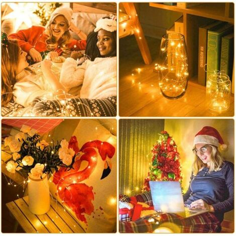 Solar Fairy Lights Outdoor Waterproof, 20LED Solar Garden Lights, 8 Mode 5M  Indoor/Outdoor Solar String Lights for Garden Patio Yard Home Christmas Parties Wedding(Multi-Coloured)