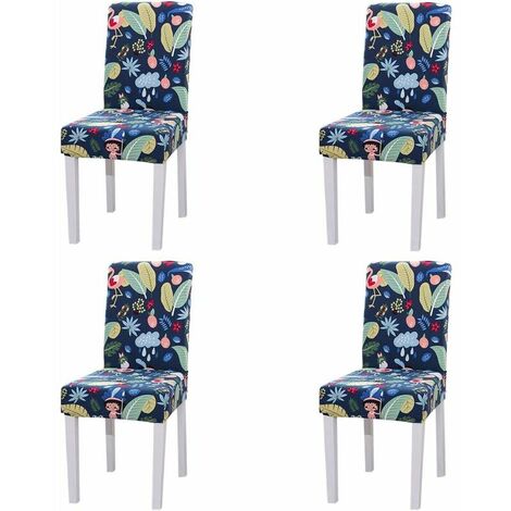 4PCS Stretch Removable Washable Dining Room Chair Protector Slipcovers/Home Decor Dining Room Seat Cover Multiple Styles 9 (1/5)