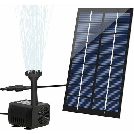 Solar Fountain Pump, 1.8 W 200 L/H Garden Decoration Fountain, Pond Pump, Solar Powered, Large for Outdoors, Bird Bath, Pond, Aquarium, Garden Decoration, Fountain Water Feature Solar Pond