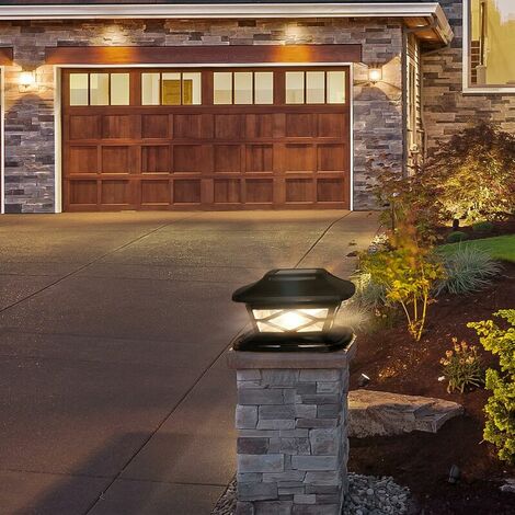 ACE Solar Outdoor Fence Lights (2 Pack) | Warm White LED Waterproof Deck Lighting