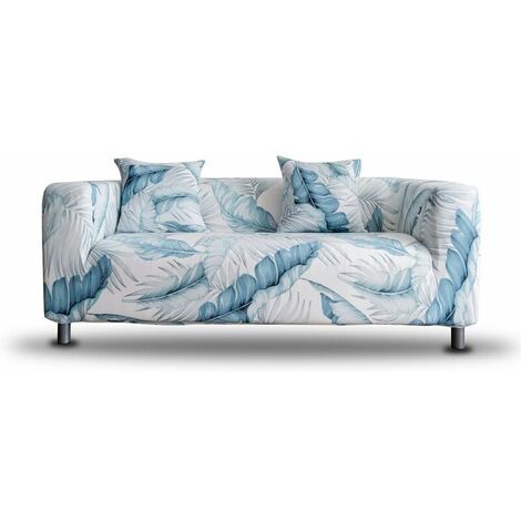 Sofa Slipcover Stretch Elastic Fabric Flower Bird Pattern Chair Loveseat Couch Settee Sofa Covers 1-Piece Pet Dog Protector (Banana Leaf, 1 Seater) Without Pillowcase (1/5)