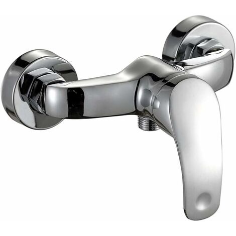 Chrome Wall Mounted Brass Shower Mixer Tap Bar Manual Cold and Hot Water Faucet Single Lever Bathroom Accessories