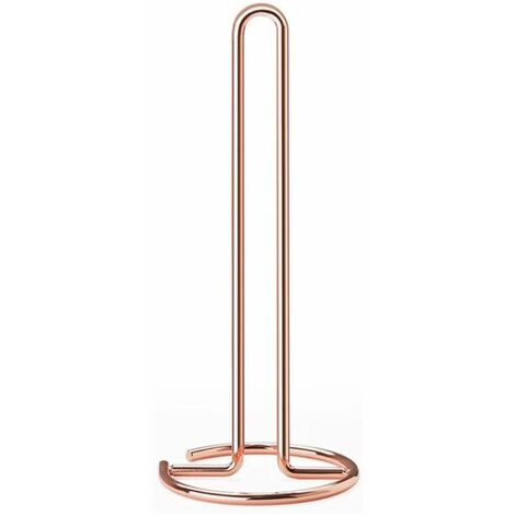 Kitchen Roll Holder, Stainless Steel Paper Novelty Kitchen Roll Dispenser Stand Free Standing Stainless Steel Kitchen Towel Holder Restaurant Paper Storage Rack for Kitchen Household Rose gold (1/5)