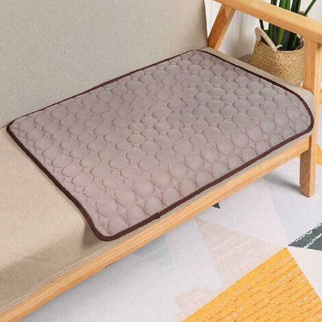 Dog Cooling Mat Summer Dog Mat Breathable Cat Blanket Cat Ice Pads Durable Non-Stick Pad Pet Products (Brown 62X50cm) (1/5)