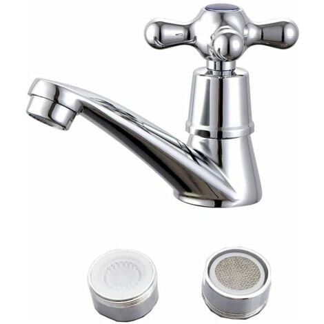 Single Cold Water Faucet Water Tap, Single Cold Faucet Chrome Basin Water Faucet, for Home Bathroom Toilet Sink Basin Kitchen,With Filter