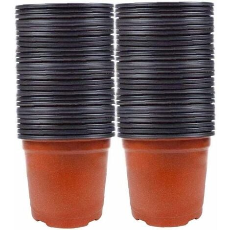 100pcs Seed Pots Nursery Plastic Plants Small Flower Pots Nursery Pot Plastic Pots Seed Starting Pots