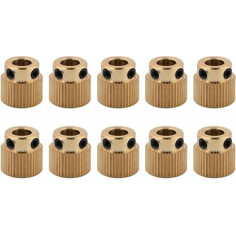 26/40 Teeth Brass Extruder Wheel 10PCS Parts Brass Extruder Wheel for CR-10.CR-10S, Ender 3, Ender 3 Pro, MK7 MK8 Extruder (40 Teeth) (1/5)