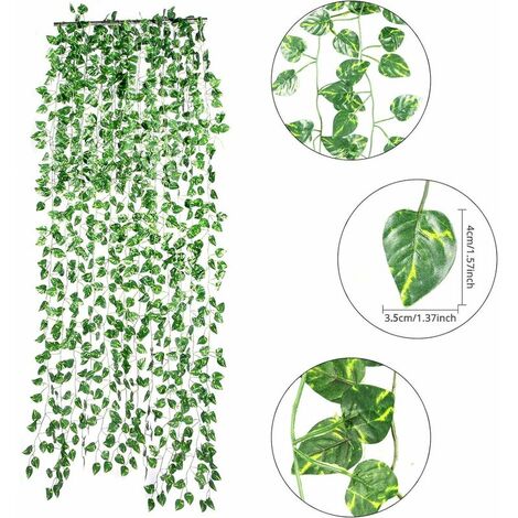 Artificial Leaves, Plastic Leaves, Fake Leaves, 48 Pcs With Stes, 8 - View #7