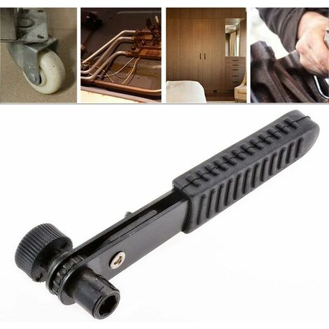 Mini Ratchet 1/4 '' Snap Rod Pole Socket Screwdriver for Garage Hand Tools (Black), Black (1/5)
