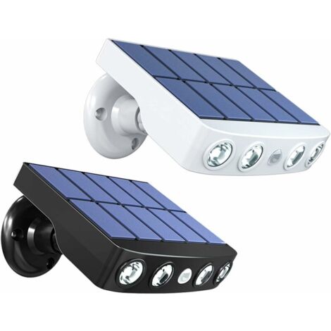 2 Pack Solar Lights Outdoor Solar Motion Sensor Security Lights with 3 Modes 120° Wide Angle Solar Powered LED Lights Waterproof Wall Lights for Garden Pathway Fence Door Lighting (1/5)