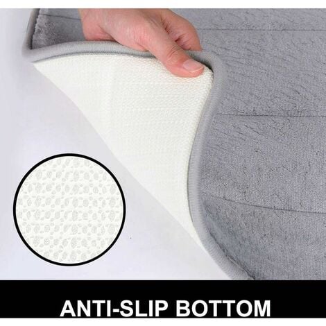 Memory Foam Bath Mat Absorbent Non-Slip Bath Mat Washable Bath Mat - 40 x 120 cm, Gray