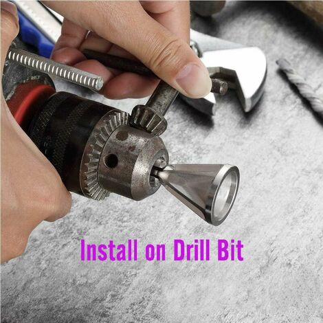 External deburring stainless steel drill chamfer to remove damage pullers Silver Fits size 8-32 bolts