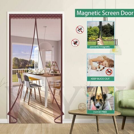 Window Mosquito Net Magnetic Window Door Mosquito Net 130x200cm, Self-Adhesive Mesh Encryption Mosquito Net, Anti-Mosquito Magnetic Curtain Automatic Closing, No Drilling, For Door