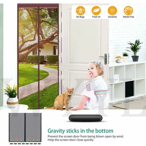 Window Mosquito Net Magnetic Window Door Mosquito Net 130x200cm, Self-Adhesive Mesh Encryption Mosquito Net, Anti-Mosquito Magnetic Curtain Automatic Closing, No Drilling, For Door
