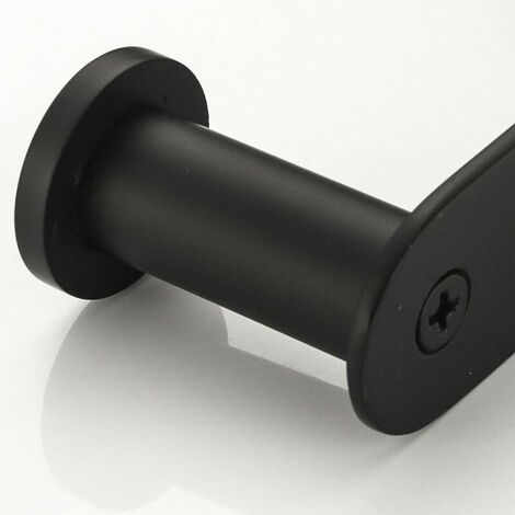 Practical Wall Hook with 4 Stainless Steel Hooks Coat Rack Towel Rack Hat Black Matte Finish Bathroom Toilet Accessory Set