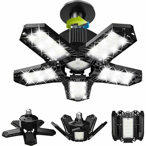 LED Garage Set - 120 W - 12000 lm - Workshop lamp - Deformable ceiling lights - E26/E27 panels - 1 Lamps (1/5)