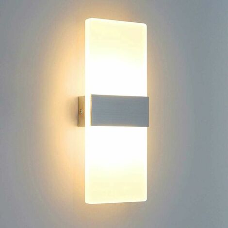 Indoor Wall Light LED 6W Modern Wall Lamp in Acrylic Aluminum Lighting Light for Bedroom Bedside Corridor Living Room Office Restaurant Bar Bed Hotel Warm White [Energy Class A+ (1/5)