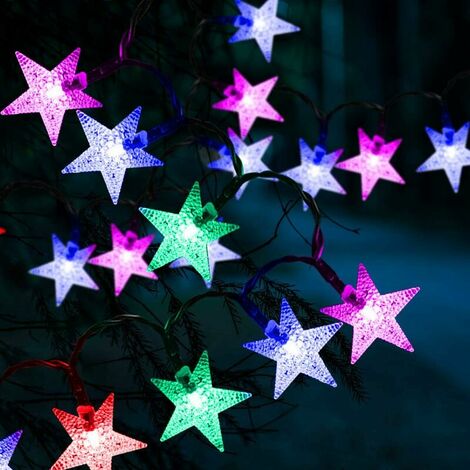 Solar String Lights Outdoor 7M 50 LED Waterproof Star Decorative Christmas Solar Lamp for Party, Wedding, Garden, Shop, Home Outdoor (Multicolor)