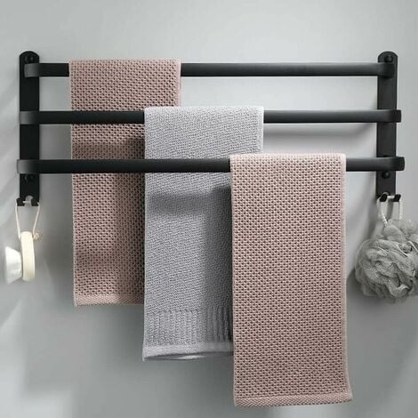 Bathrobe holder and towel rack for heated towel rail Wall-mounted