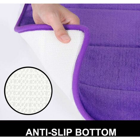Memory Foam Bath Mat Absorbent Non-Slip Bath Mat Washable Bath Mat - 40 x 60cm, Purple