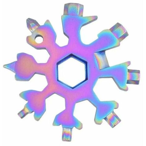 18 in 1 Snowflake Multifunction Tool Almighty Tool - Snowflake Shaped Screwdriver / Bottle Opener / Keychain (Color) (1/5)