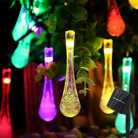 Solar String Light Outdoor Garden, 30 LED Outdoor Garden Light 6.5M/21.3FT Multi-Color, Solar Fairy Tale String Light 8 Modes Waterproof Outdoor Decoration for Party Wedding Birthday [Energy Class A+]
