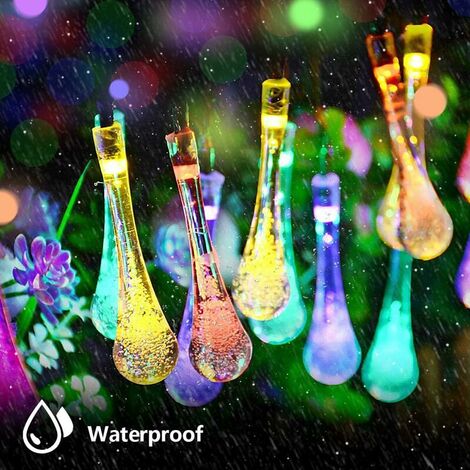Solar String Light Outdoor Garden, 30 LED Outdoor Garden Light 6.5M/21.3FT Multi-Color, Solar Fairy Tale String Light 8 Modes Waterproof Outdoor Decoration for Party Wedding Birthday [Energy Class A+]