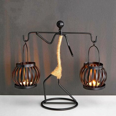 Candlestick - Candlelight Dinner Stand,Decorative TeaLight Candle Stands for Table Retro Home Decor Candlestick Wedding Decoration Candle Holder(D) (1/5)