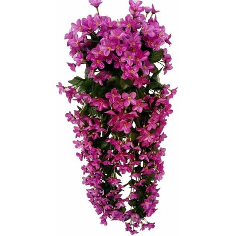 4 Petal Hanging Artificial Flowers, Artificial Wisteria Hanging Flowers for Wedding Home Decoration (Fuchsia) (1/5)