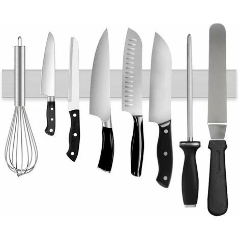 Magnetic Knife Holder for Wall, 16 Inch Knife Magnetic Strip, Stainless Steel Magnetic Knife Strip Bar Rack Block for Kitchen Utensil Holder, Art Supply Organizer & Tool Holder (1/5)