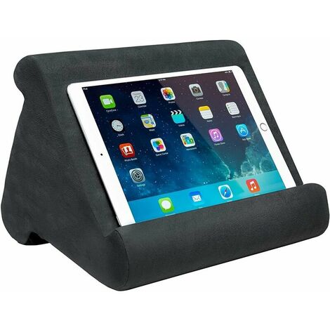 Pillow Pad Multi-Angle Soft Tablet Stand, Charcoal Black (1/5)